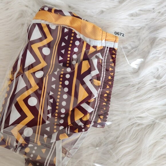 Varsity Athletic Running Shorts Womens XS Chevron Polka Dot Vented Lined - Picture 8 of 8